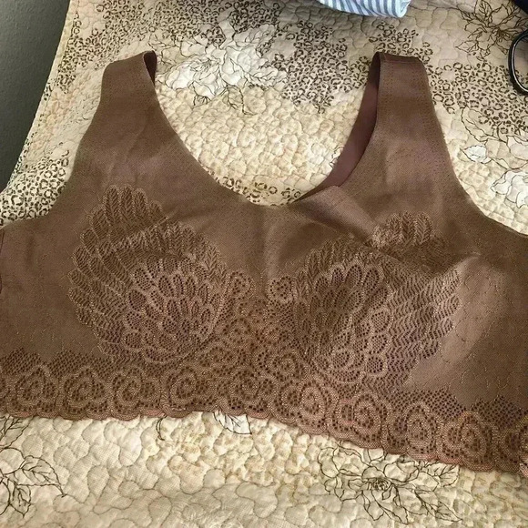 Daisy Fuentes Bralette Brown 1XL - Picture 1 of 5